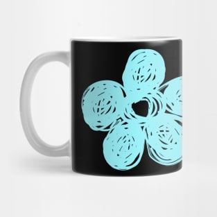 Light Blue Flower Kids Chalkboard Drawing Mug